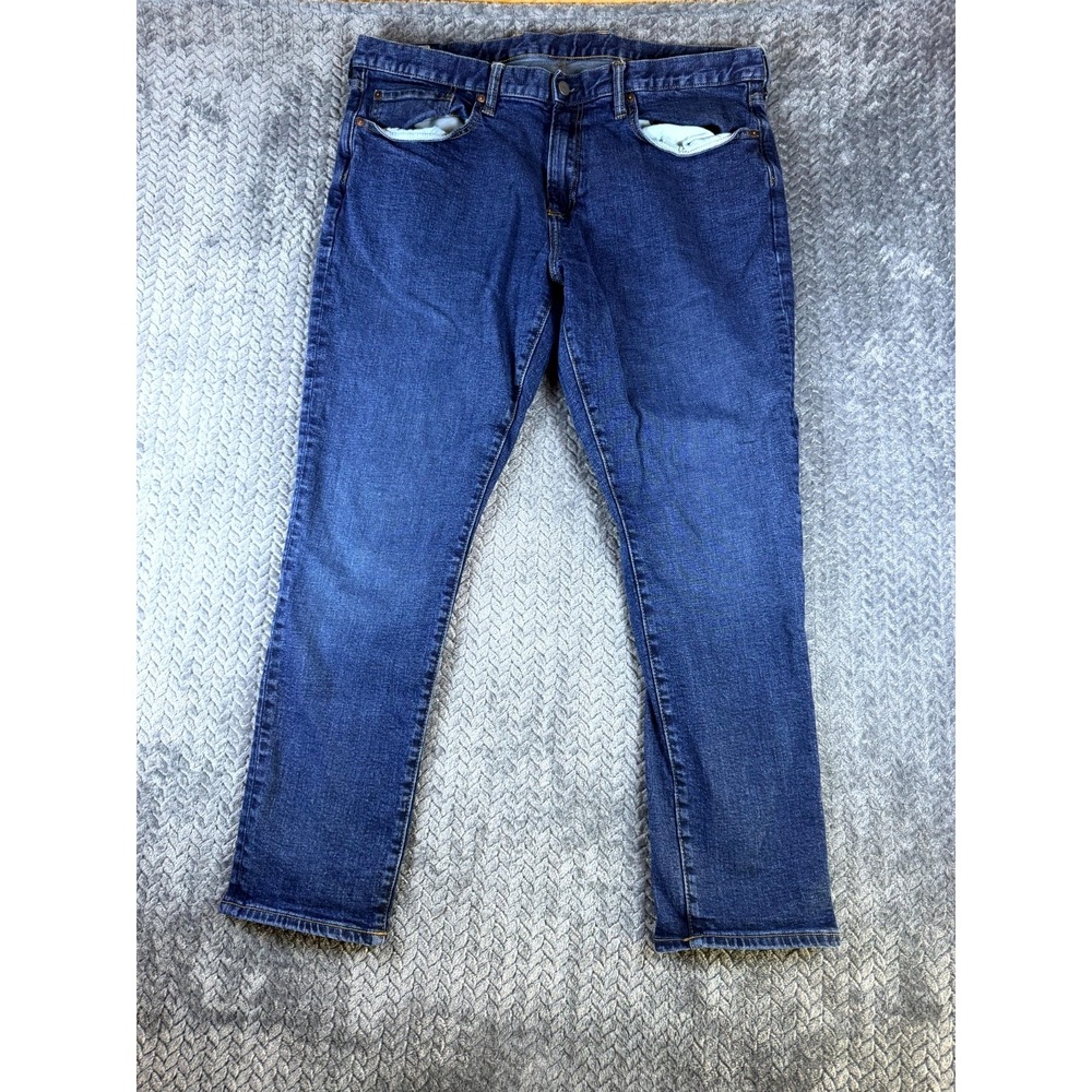 Gap Skinny Jeans Mens 40x30 Blue Denim Cotton Stretch Mid Rise Medium Wash